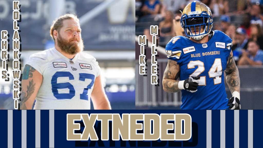 Blue Bombers Extend Kolankowski and Miller