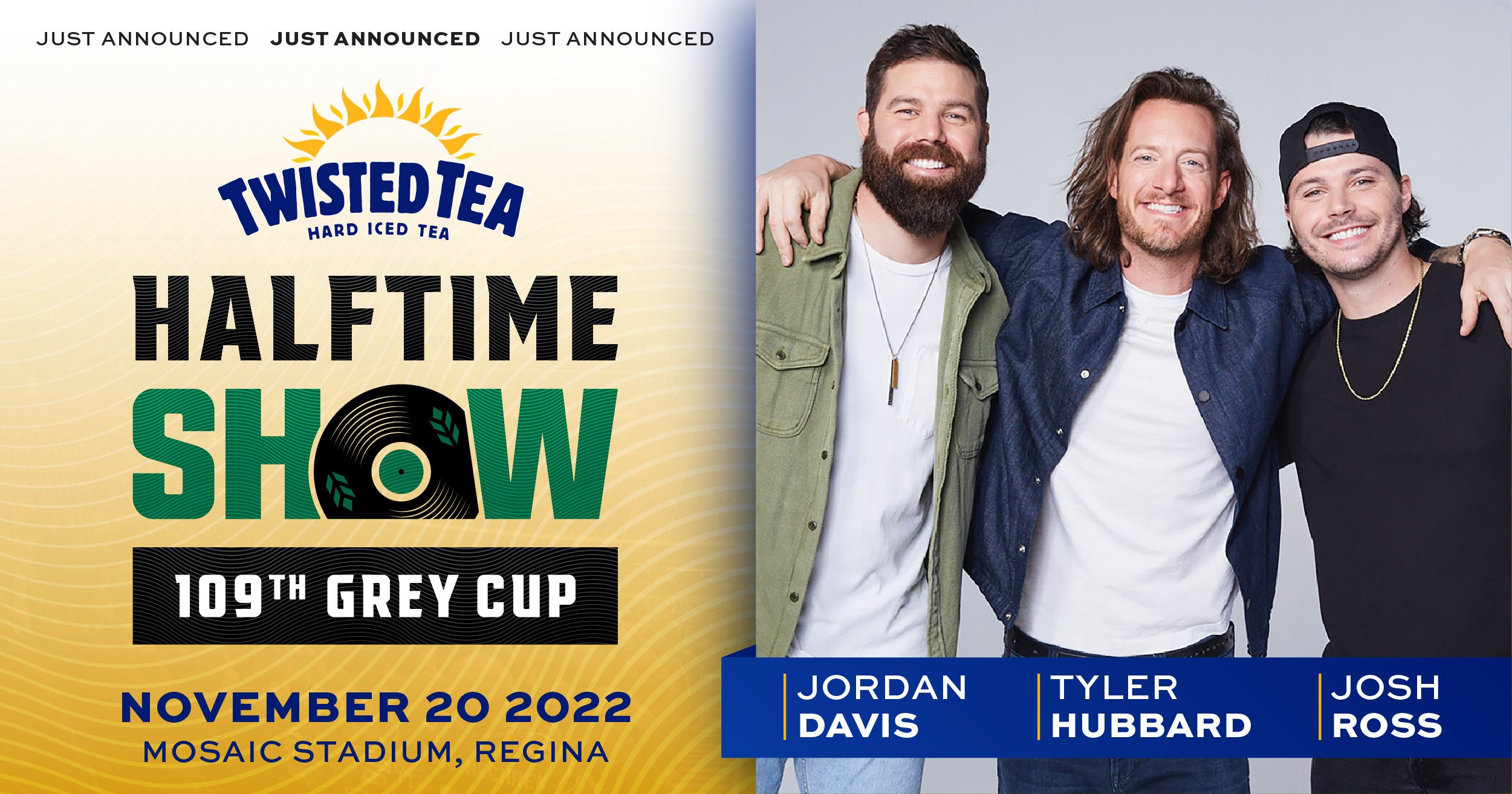 Country All-Stars Unite For Twisted Tea Grey Cup Halftime Show