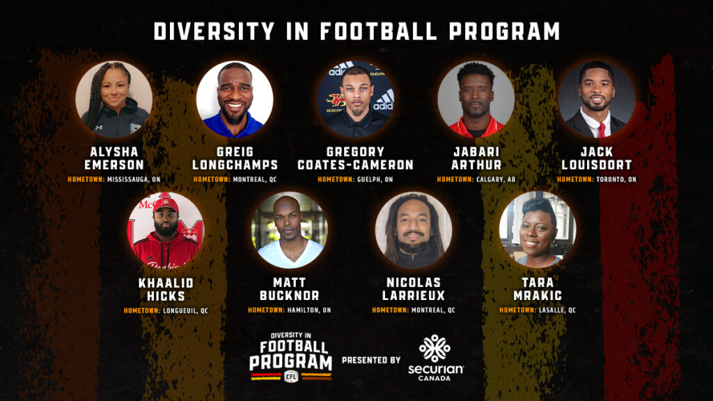 CFL: Diversity In Football Program Presented By Securian Canada Welcomes Nine Participants