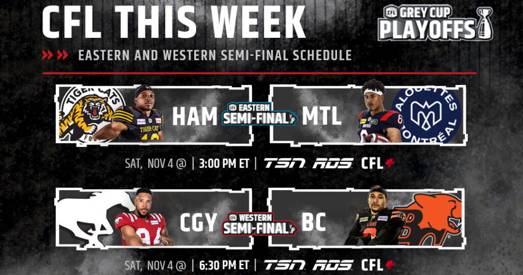 CFL Schedule: Tiger-Cats vs Alouettes, Stampeders vs Lions, Odds, CFL Live Stream Free, CFL Games Today (Saturday, Nov 4)