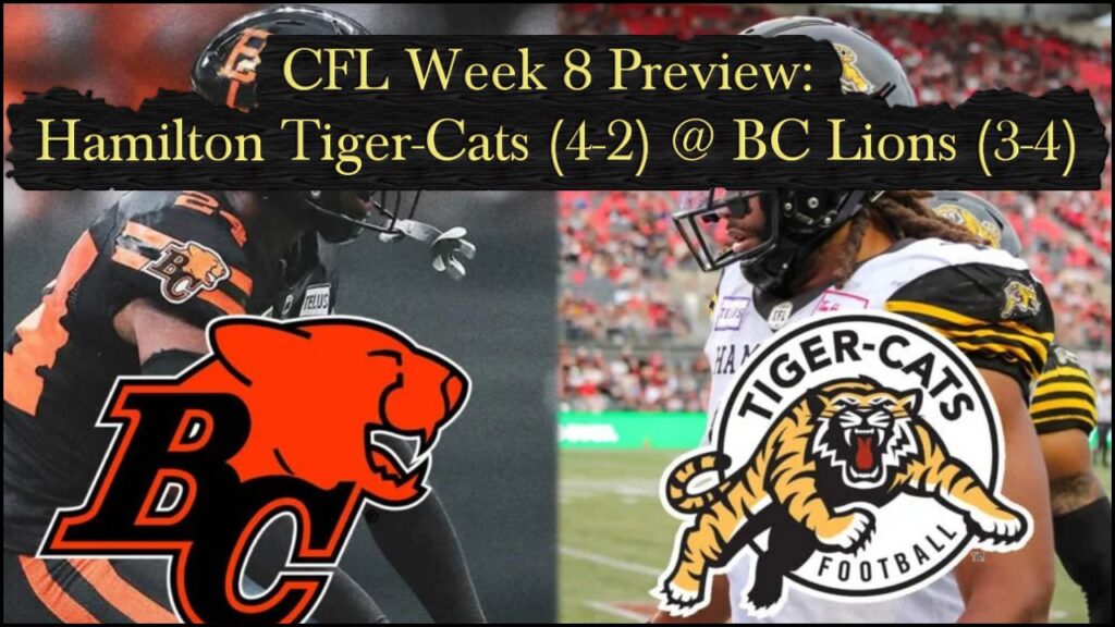 CFL Week 8: Hamilton Tiger-Cats Ready to Pounce on the Lions