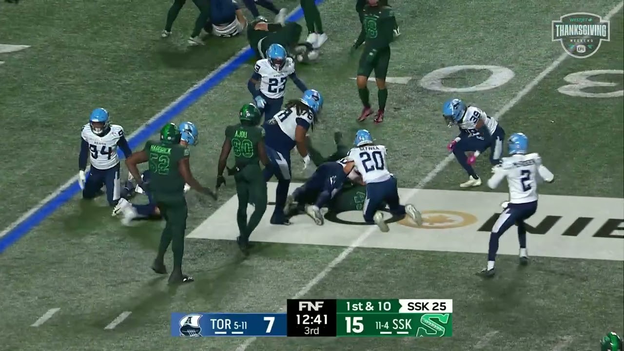 CFL Scores Today: Saskatchewan Roughriders 27, Toronto Argonauts 19 - Riders Clinch West Division Top Seed
