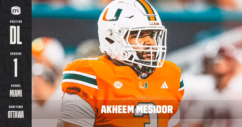 Mesidor Retains No. 1 In CFL Scouting Bureau: Spring Edition