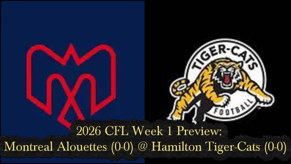 2026 CFL Week 1 Preview: Montreal Alouettes (0-0) @ Hamilton Tiger-Cats (0-0)