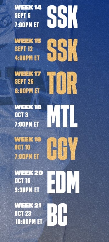 Truth Bombs, The Bombers' Season Does Not Start On/Nor After September Long
